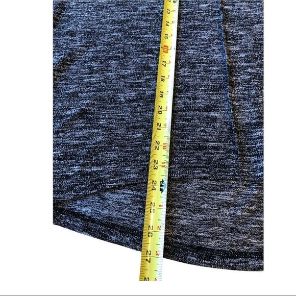 vero Moda in Blue - Grey Heather Sweater with Black Leather Accents. - Picture 8 of 11